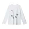 Trendy & Chic Patterned Long-Sleeve Top — Black