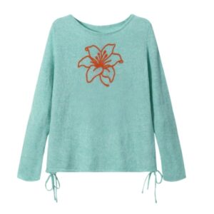 Casual Oversized Long-Sleeve Top — Green