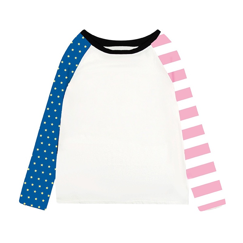 Hip-Hop Street Style Color-Block Long-Sleeve Top