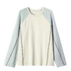 Color-Block Raglan Long-Sleeve Top (Athletic Style)
